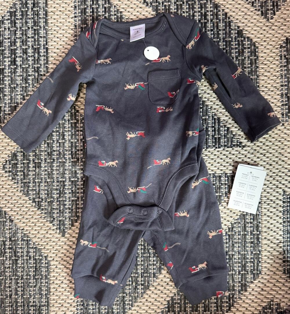 Nordstrom Holiday Cotton Baby Outfit Size 3 months
